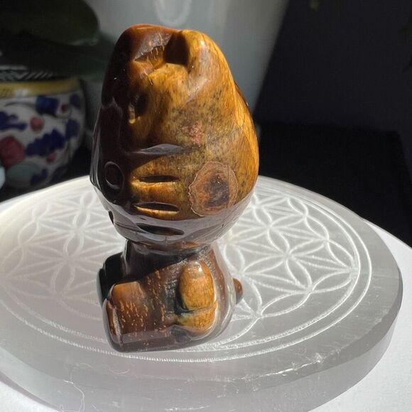 Hello Kitty Tiger Eye‎ Crystal Carving - Picture 4 of 13